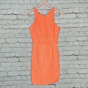 Dolce Vita mini dress coral with polka dot size XS